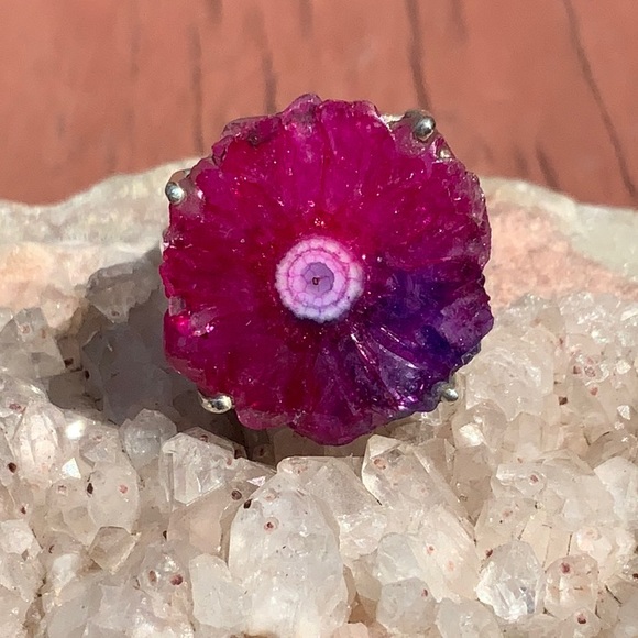 BOUTIQUE MULTI COLOR QUARTZ EYE 925 SILVER RING, 8 - Picture 7 of 13